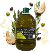 Cargar imagen en el visor de la galería, OLEO KSANA Aceite de Oliva Virgen - Dosificador De REGALO - Garrafa Aceite 5 Litros Prensado en Frío - Aove de Oliva Producido en España -De Cooperativa sin mezclas ni refinados- Olive Oil botella PET
