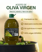 PACK 2 OLEO KSANA | Aceite de Oliva Virgen Extra 5L + Dosificador de REGALO | Prensado en Frío | Cooperativa Valenciana | Sin Mezclas ni Refinados